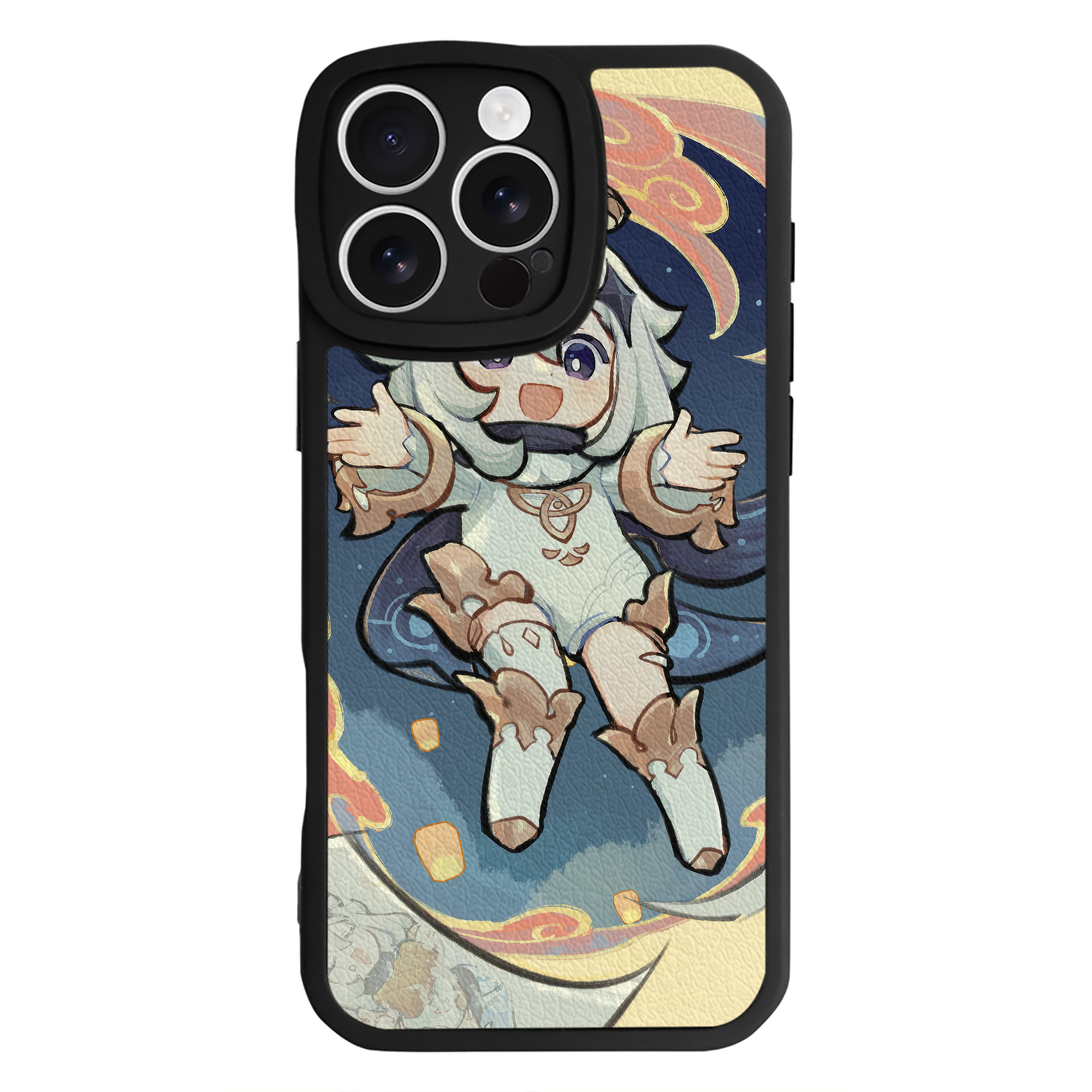 げんし神 genshin 【iPhone 16シリーズ対応】シリコンスマホケース（レザー調） 材質：シリコン